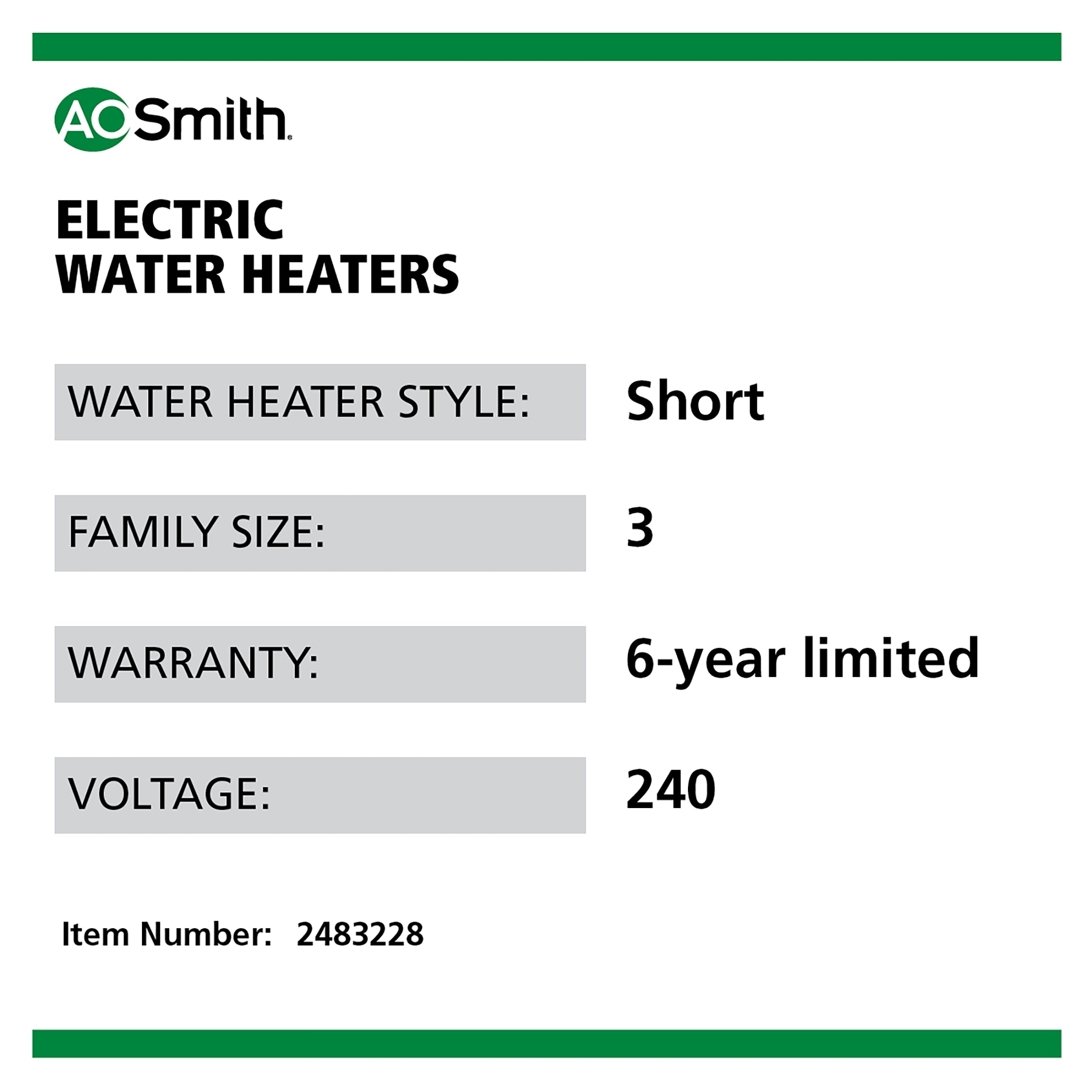 A.O. Smith Signature 100 E6-40R45D TTP Electric Water Heater