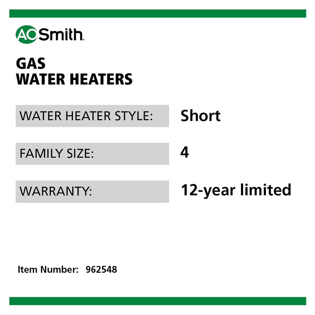 A.O. Smith Signature 100 G12-S4040NVR Natural Gas Water Heater