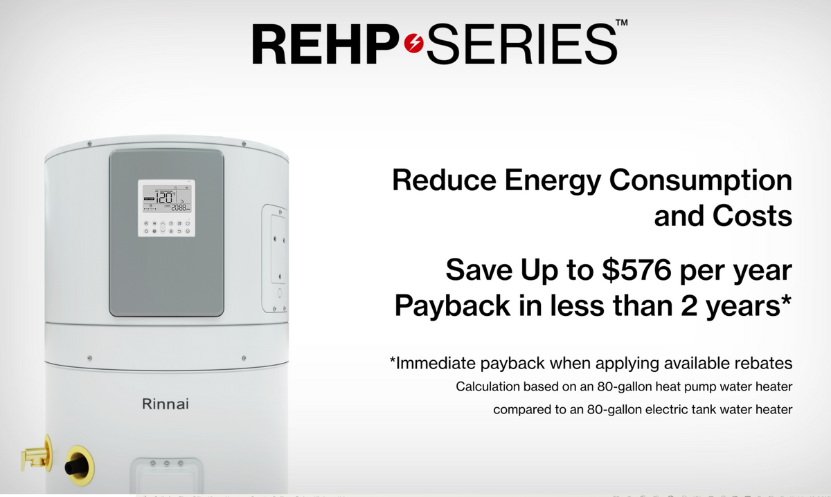 Rinnai REHP65 Electric Heat Pump Water Heater