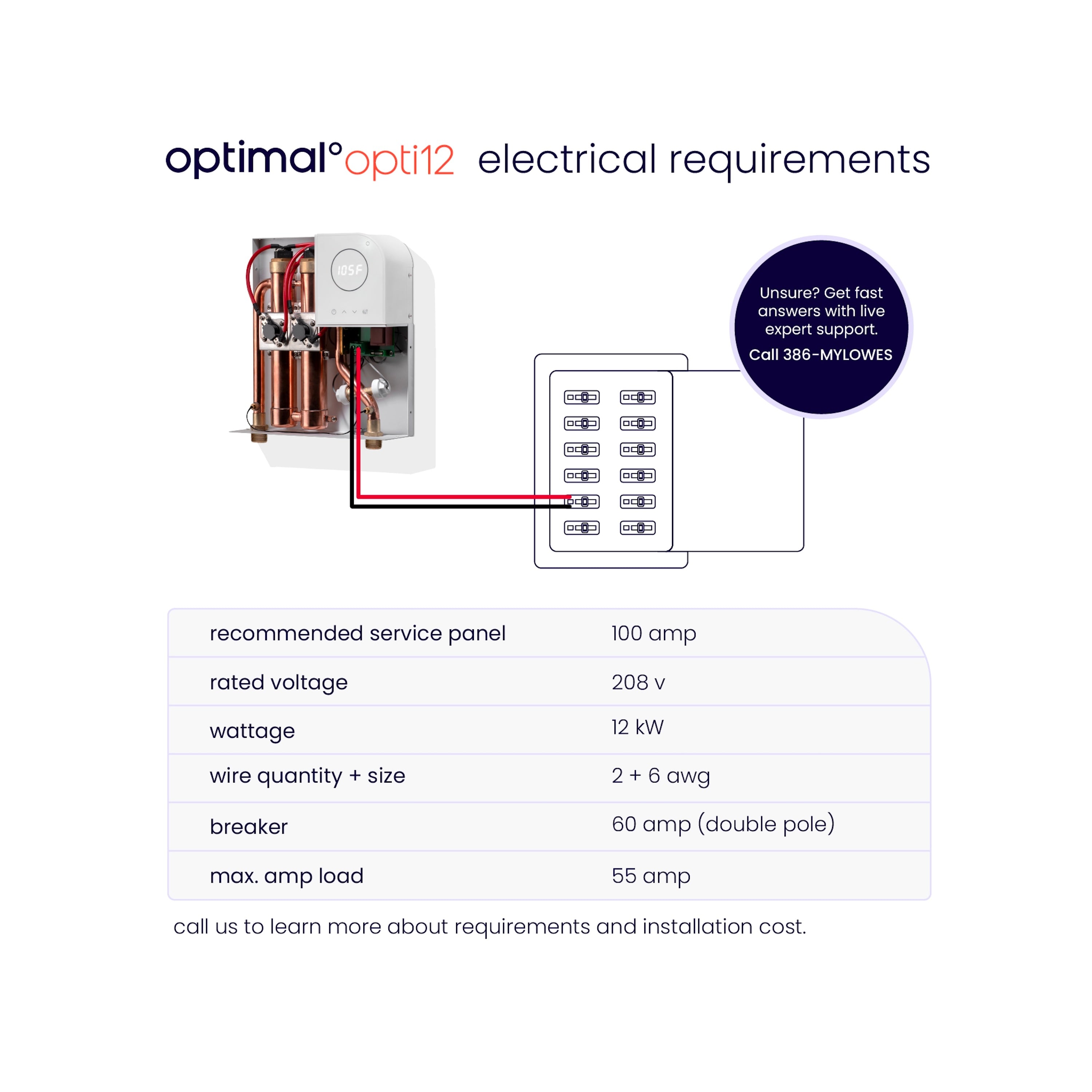 Optimal OPTI12 Electric Tankless Water Heater
