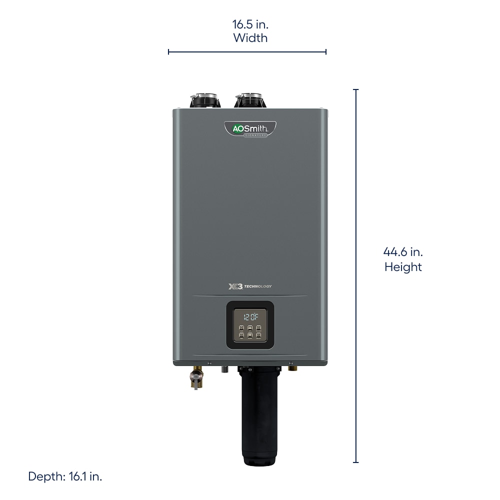 A.O. Smith GT15THR-160X3 Gas Tankless Water Heater 39.7 L/min