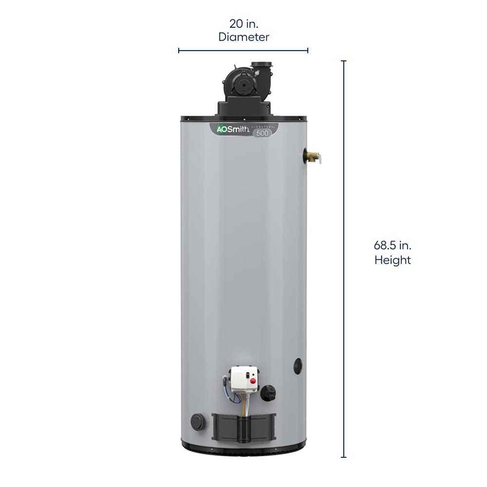 A.O. Smith Signature 500 G6-PVT4050PV Liquid Propane Water Heater 151.4 L