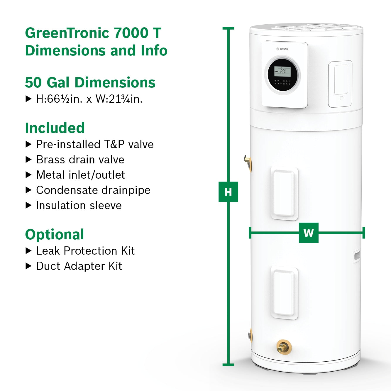 Bosch Greentronic 7738007434 Electric Hybrid Water Heater 189.3 L
